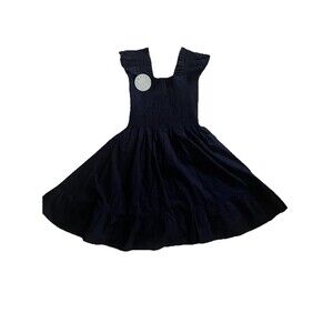 NEW Hill House Home Elizabeth Nap Blue Cotton Tiered Smocked Midi Dress XS NWT